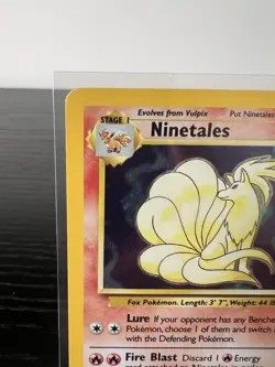 Pokemon TCG Ninetales Base Set 2 Holo Unlimited Rare Card 13/130 SWIRL! - Image 3