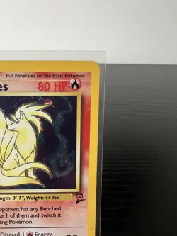Pokemon TCG Ninetales Base Set 2 Holo Unlimited Rare Card 13/130 SWIRL! - Image 4