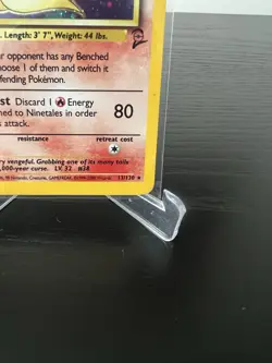 Pokemon TCG Ninetales Base Set 2 Holo Unlimited Rare Card 13/130 SWIRL! - Image 5