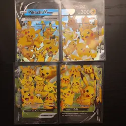 Pikachu V-Union Set of 4 SWSH139 140 141 142 Promo Cards Holo NEAR MINT FULL SET - Image 1