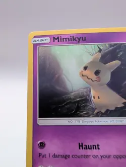 Mimikyu - SM29 Cosmos Holo Black Star Promo English Sun & Moon Pokemon Card MP - Image 5