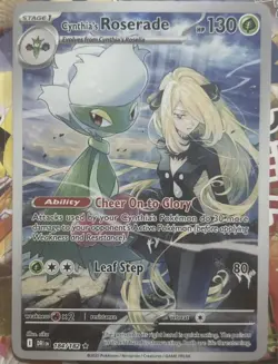 Pokemon TCG Cynthias Roserade - Illustration Rare - Destined Rivals - 184/182 NM - Image 1