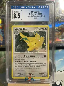 2008 POKEMON LEGENDS AWAKENED HOLO #2/146 DRAGONITE CGC 8 - Image 1