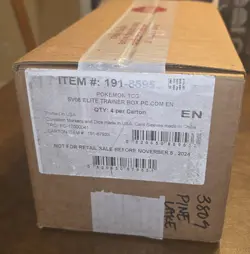 2024 Pokemon Surging Sparks Sealed Pokemon Center ETB Elite Trainer Box Case - Image 1