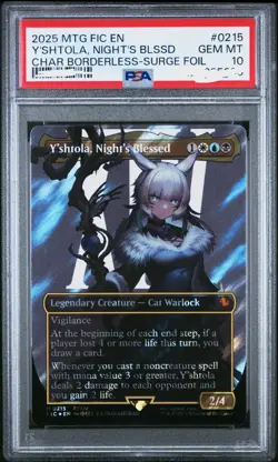 2025 MTG FINAL FANTASY #0215 Y'SHTOLA, NIGHT'S BLESSED PSA 10 - Image 1