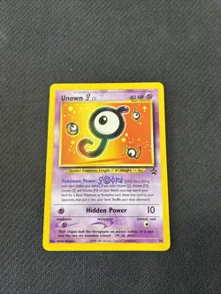 Unown J 38 WOTC Black Star Promo Pokemon NM - Image 1