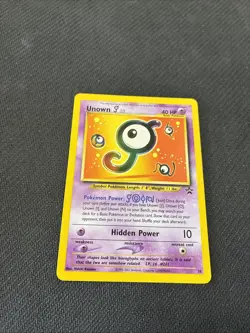 Unown J 38 WOTC Black Star Promo Pokemon NM - Image 2