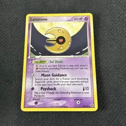 Lunatone 20/92 ex Legend Maker Non Holo Rare Pokemon Damaged - Image 1