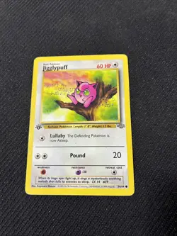 Jigglypuff 54/64 1st Edition Jungle Pokemon HP - Image 1