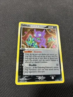 Sableye 10/100 ex Crystal Guardians Holo Rare Pokemon LP+ - Image 2