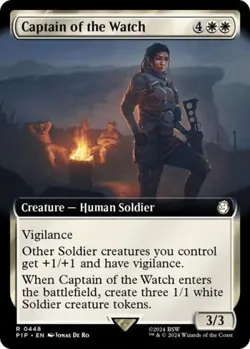 Captain of the Watch (Extended Art) -Foil Near Mint MTG - Image 1