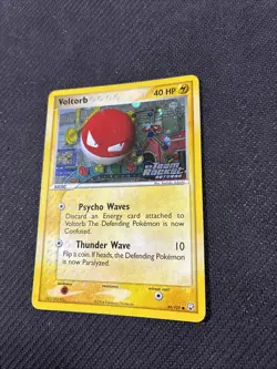Voltorb 80/109 ex Team Rocket Returns Reverse Holo Pokemon LP - Image 2