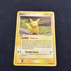 Ditto Pikachu 63/113 ex Delta Species Pokemon HP - Image 1
