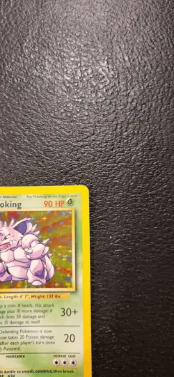 Nidoking 11/102 Holo Rare, Base Set Edition Pokemon Card 1999 WOTC LP - Image 3