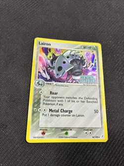 Lairon 36/100 ex Crystal Guardians Reverse Holo Pokemon HP - Image 2