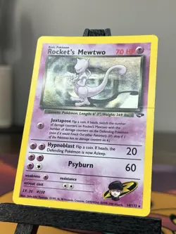 Pokemon TCG Rocket's Mewtwo Holo Rare Gym Challenge 14/132 WOTC Vintage MP - Image 3