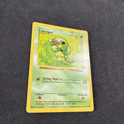 Caterpie 45/102 Shadowless Base Set Pokemon HP - Image 2