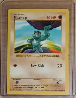 Pokemon TCG Machop Shadowless 52/102 Common Regular 1999 - Image 1