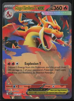 Mega Charizard Y ex 022/217 Double Rare Ascended Heroes Pokemon Holo Near Mint - Image 1