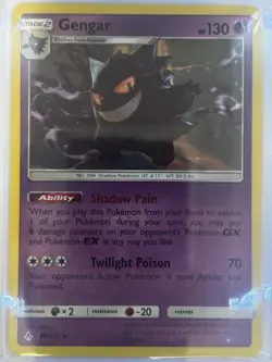Pokemon Gengar 70/214 SM-Unbroken Bonds Holo Rare Stage 2 130 HP English 2019 - Image 3