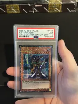2025 YU-GI-OH! RA04-QUARTER CENTURY STAMPEDE EN115 BUSTER BLADER PSA 9 - Image 3