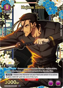 Union Arena Hajime Saito UE11BT/RNK-1-037 (U*) - Rurouni Kenshin (UE11BT) - Image 1