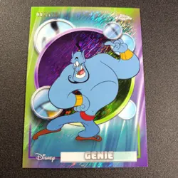2026 Topps Chrome Disney # 002 /175 Genie Green Purple Shimmer Prizm Refractor - Image 1