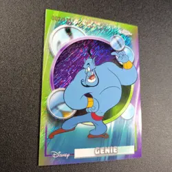 2026 Topps Chrome Disney # 002 /175 Genie Green Purple Shimmer Prizm Refractor - Image 2