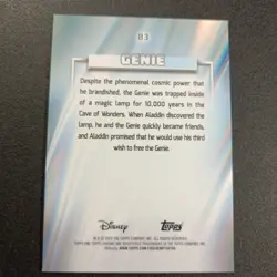 2026 Topps Chrome Disney # 002 /175 Genie Green Purple Shimmer Prizm Refractor - Image 4