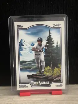 2025 Topps X Bob Ross the Joy of Baseball - Rickey Henderson #60 - Image 1