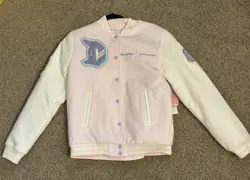 NWT Disney Stoney Clover Lane Disneyland Varsity Jacket Pink XSmall - Image 1