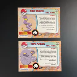 Ekans #23, Arbok #24 - Vintage 1999 Topps Pokemon TV Animation Edition Lot of 2x - Image 2