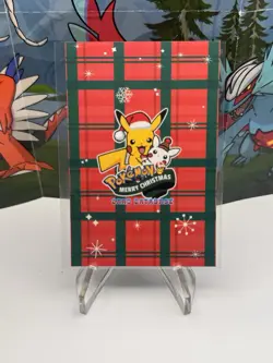 Poncho Pikachu Magikarp Hood Pokemon Database Christmas Set Cracked Ice Holo - Image 1