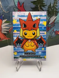 Poncho Pikachu Magikarp Hood Pokemon Database Christmas Set Cracked Ice Holo - Image 2