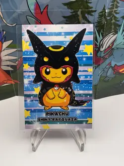 Poncho Pikachu Magikarp Hood Pokemon Database Christmas Set Cracked Ice Holo - Image 3