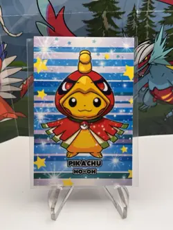 Poncho Pikachu Magikarp Hood Pokemon Database Christmas Set Cracked Ice Holo - Image 5