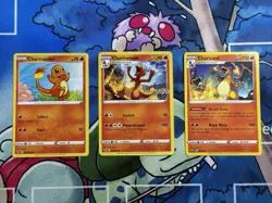 3x Pokemon - Charmander 023/185, Charmeleon 009/078, Charizard 001/015 Non Holo - Image 1