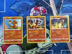 3x Pokemon - Charmander 023/185, Charmeleon 009/078, Charizard 001/015 Non Holo - Image 3