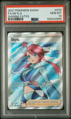 PSA 10 Skyla 072 Full Art 2021 Pokemon SwSh Sword Shield Shining Fates GEM MINT - Image 1