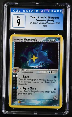 Sharpedo - CGC 9 MINT - 2004 Pokemon EX Team Magma vs Team Aqua - Holo #5 - Image 1