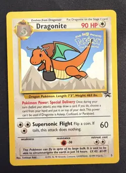 Pokemon WB First Movie Dragonite Black Star Promo #5 - LP - Image 1