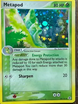 Pokemon TCG Metapod Holo 39/112 FireRed & LeafGreen 2004 - Image 1