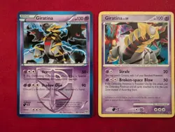 Pokemon TCG Giratina 27/127 Platinum 2009 and 62/135 Plasma Storm 2013 Lot - Image 1