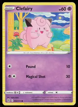 Clefairy 053/172 Common Brilliant Stars Pokemon Near Mint - Image 1