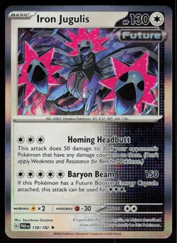 Iron Jugulis 158/182 Rare Paradox Rift Pokemon Holo Near Mint - Image 1