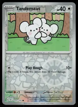 Tandemaus 157/191 Common Surging Sparks Pokemon Reverse Holo Near Mint - Image 1
