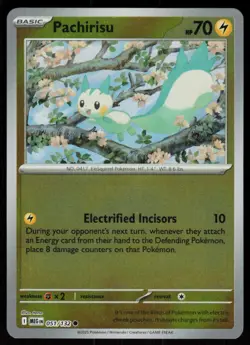 Pachirisu 051/132 Common Mega Evolution Pokemon Reverse Holo Near Mint - Image 1