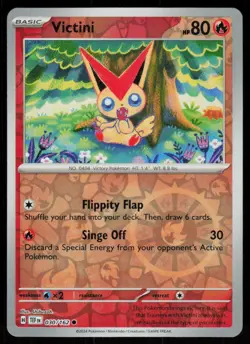 Victini 030/162 Common Temporal Forces Pokemon Reverse Holo Near Mint - Image 1