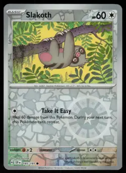 Slakoth 145/191 Common Surging Sparks Pokemon Reverse Holo Near Mint - Image 1
