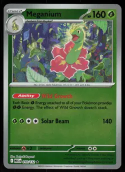 Meganium 010/132 Rare Mega Evolution Pokemon Reverse Holo Near Mint - Image 1